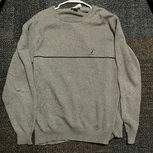 Nautica Men’s Grey Cotton Crewneck
